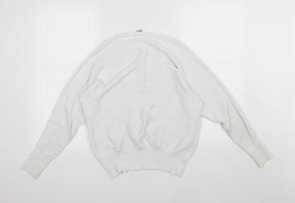 H&M Womens White  Knit Pullover Jumper Size M