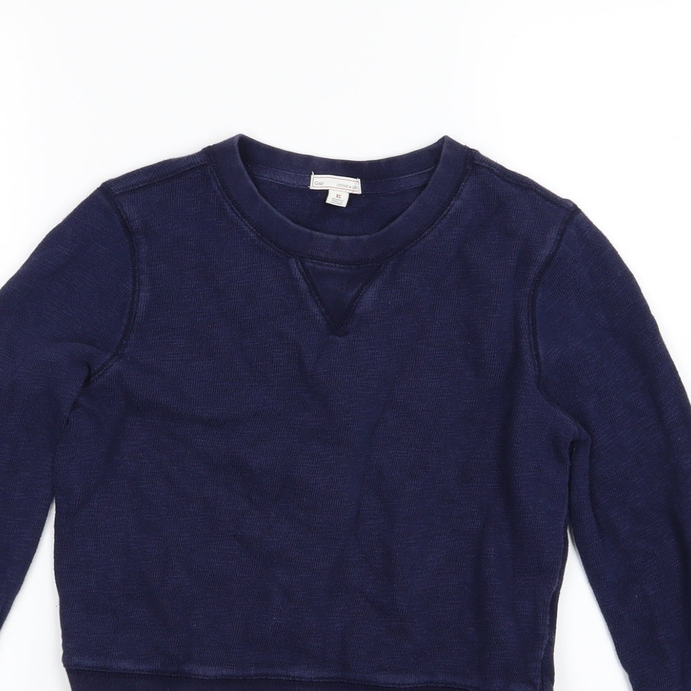 Gap Womens Blue  Jersey Pullover Sweatshirt Size XS
