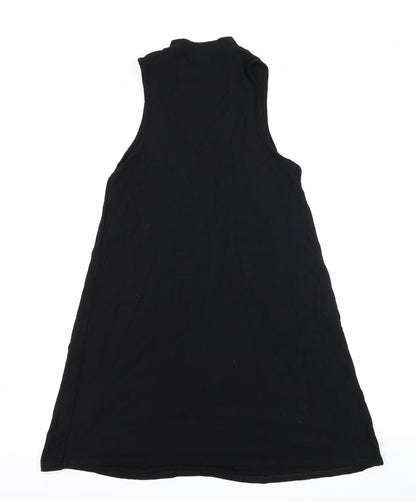 Topshop Womens Black  Jersey T-Shirt Dress  Size 6