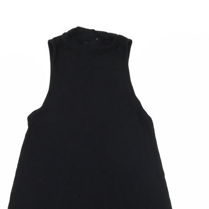 Topshop Womens Black  Jersey T-Shirt Dress  Size 6
