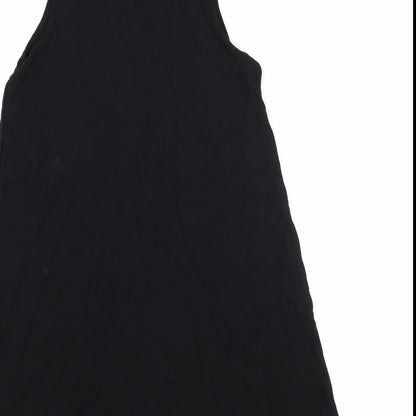 Topshop Womens Black  Jersey T-Shirt Dress  Size 6