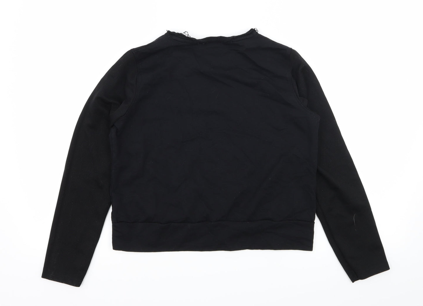 PEP & CO Girls Black Geometric Jersey Basic T-Shirt Size 11-12 Years  - Limited Edition