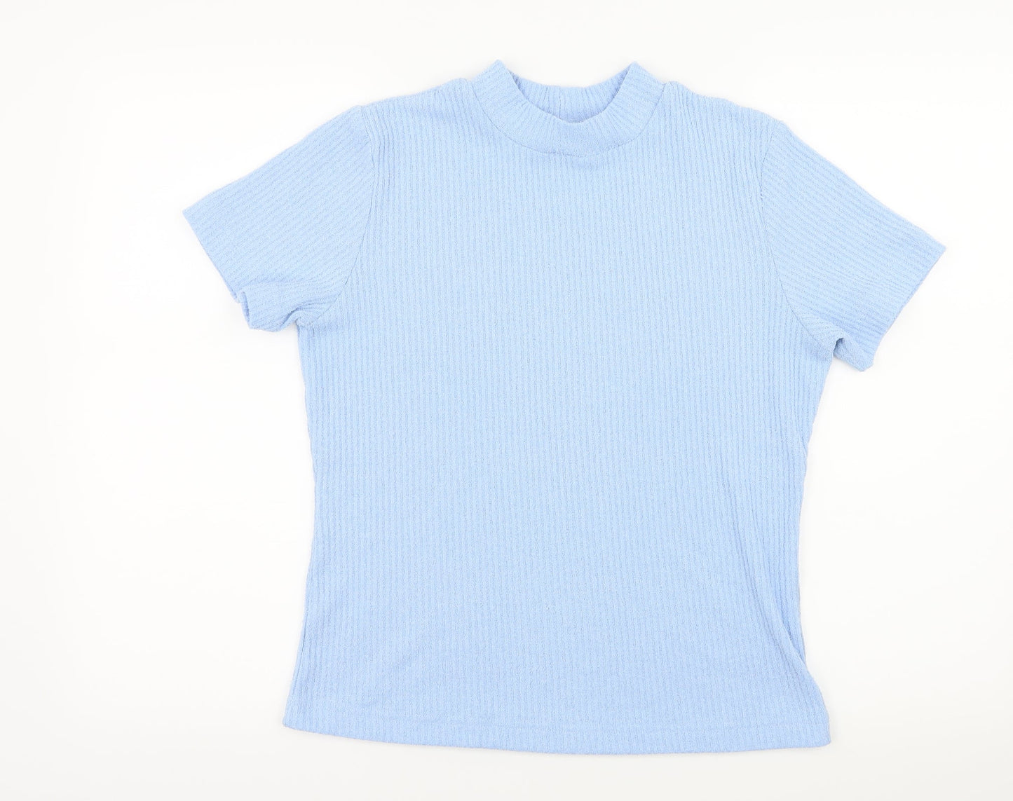 DASH Womens Blue  Jersey Basic T-Shirt Size 14