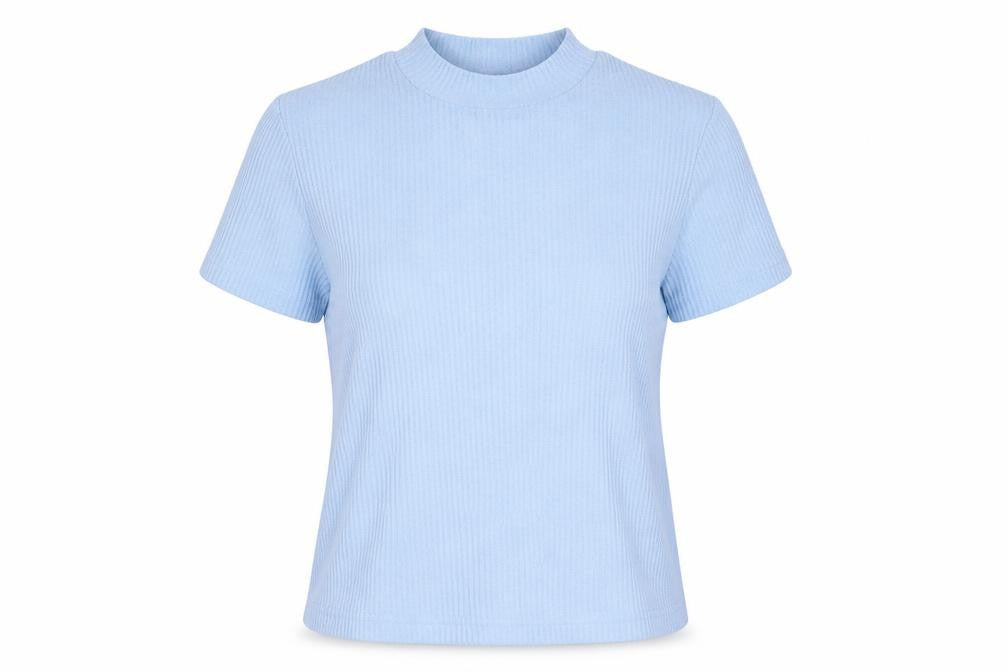 Womens UK Size 14 DASH Blue Basic T-Shirt