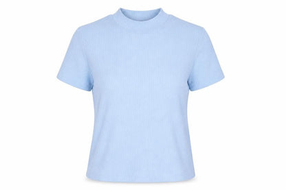 Womens UK Size 14 DASH Blue Basic T-Shirt