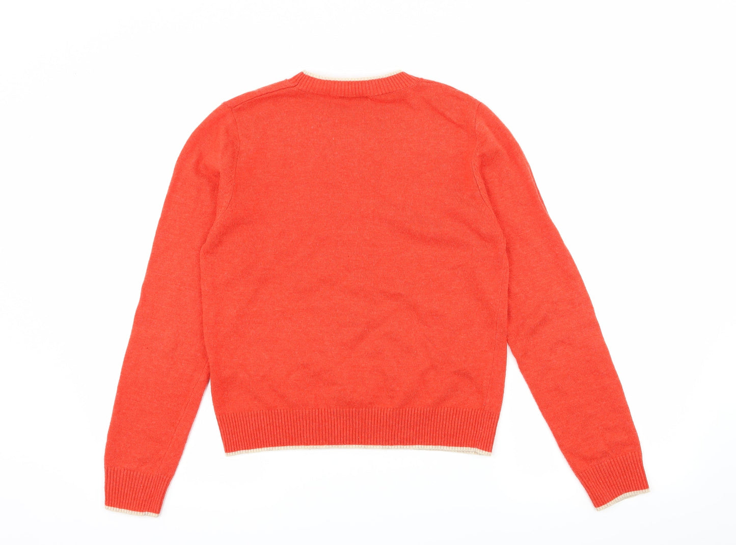 Light before Dark Womens Red  Knit Pullover Jumper Size M