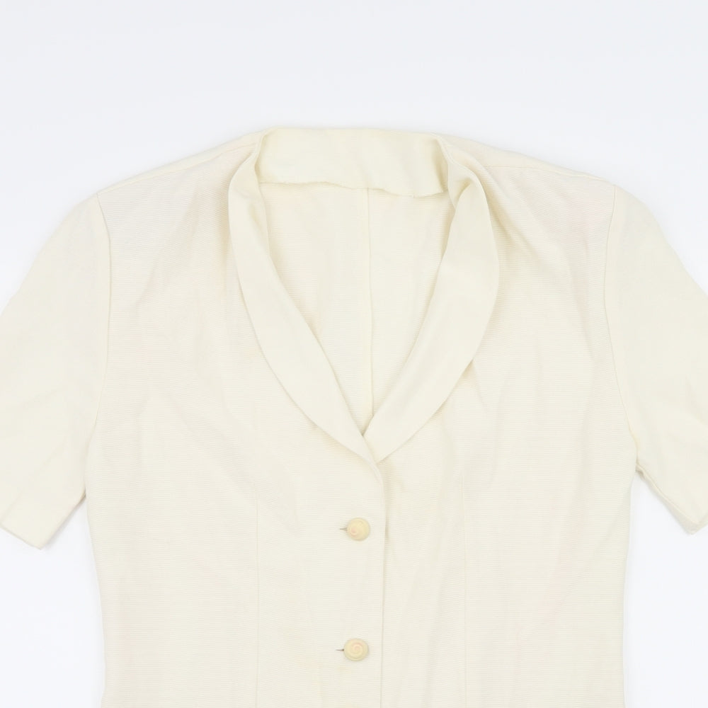 Womens UK Size 10 Preworn Ivory Jacket