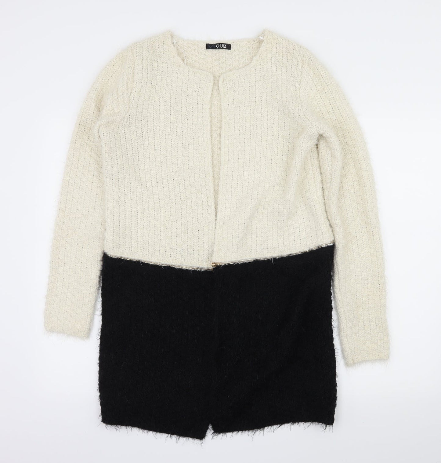 Quiz Womens Ivory  Knit Cardigan Jumper Size S
