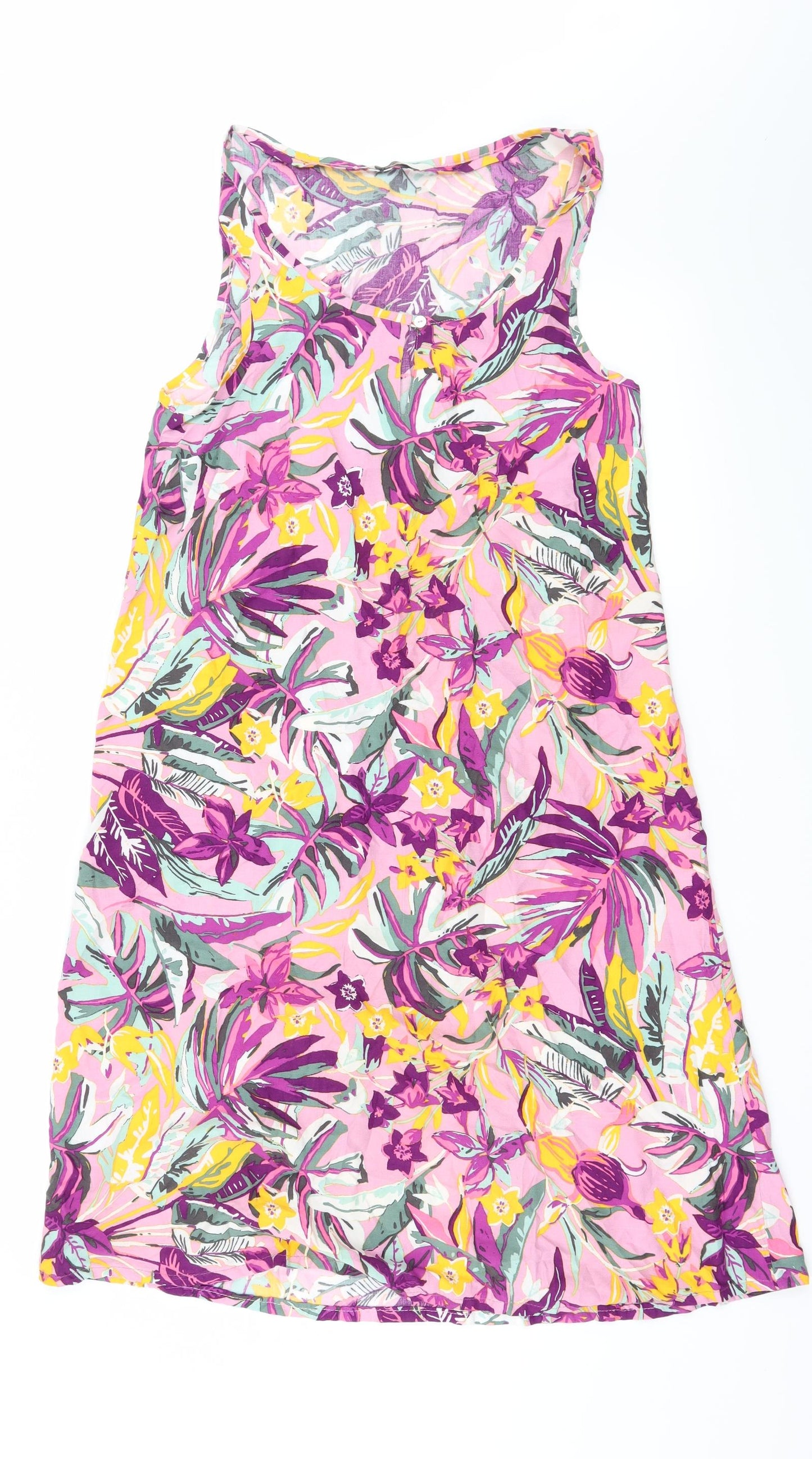 Sleep Well Womens Pink Floral  Babydoll Dress Size 8