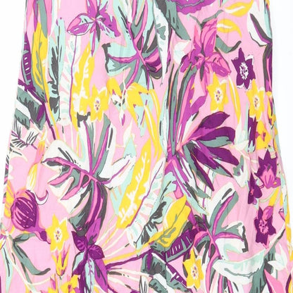 Sleep Well Womens Pink Floral  Babydoll Dress Size 8