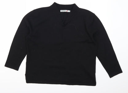 Poppy Womens Black   Pullover Jumper Size 16