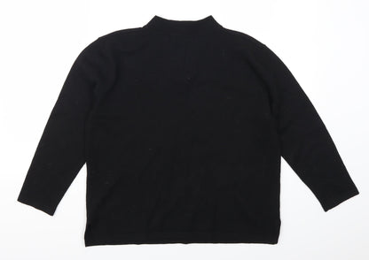 Poppy Womens Black   Pullover Jumper Size 16