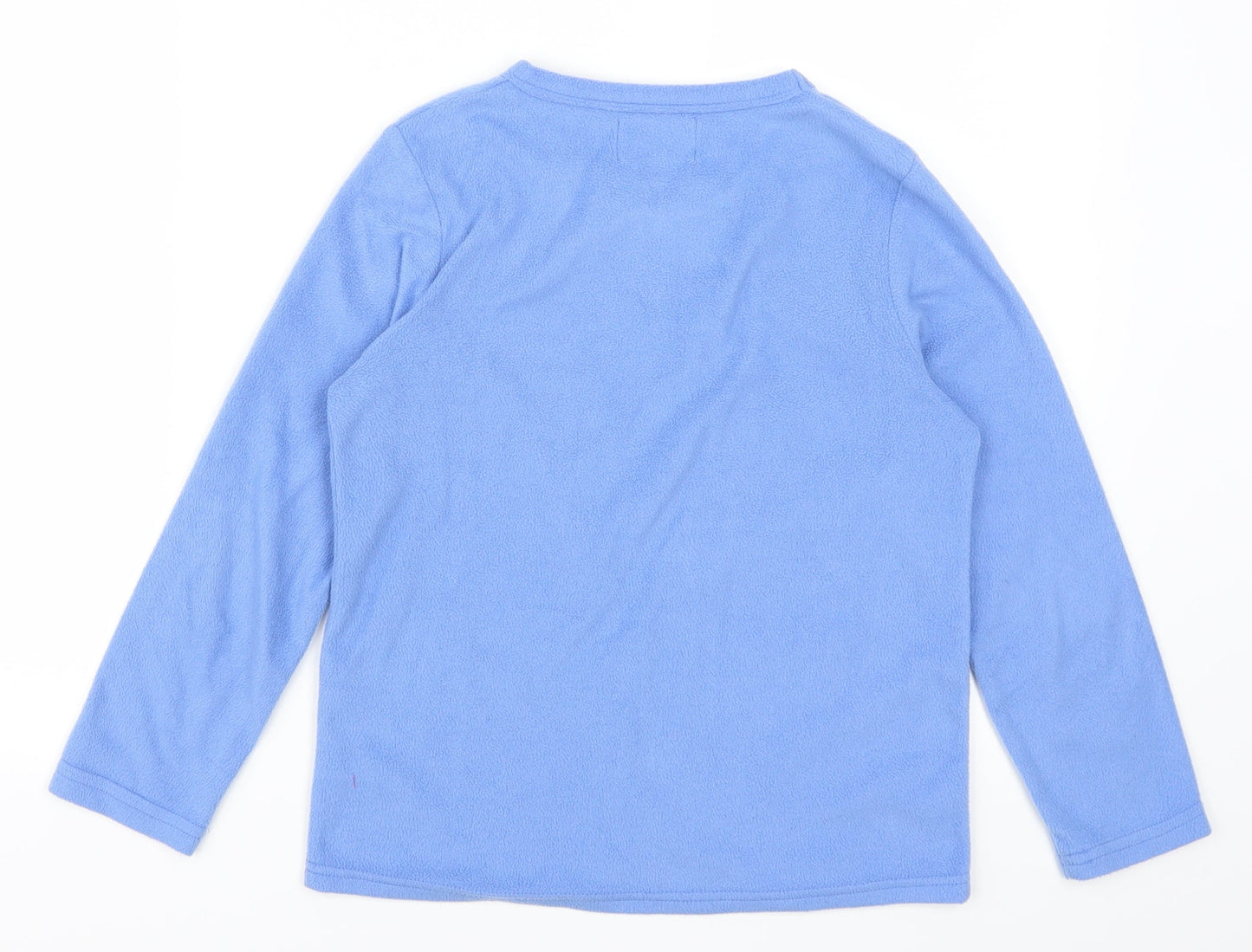 PJ Collections Girls Blue Animal Print Fleece Top Pyjama Top Size 9-10 Years  - Unicorn