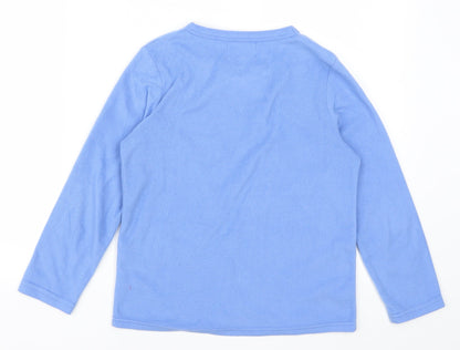 PJ Collections Girls Blue Animal Print Fleece Top Pyjama Top Size 9-10 Years  - Unicorn