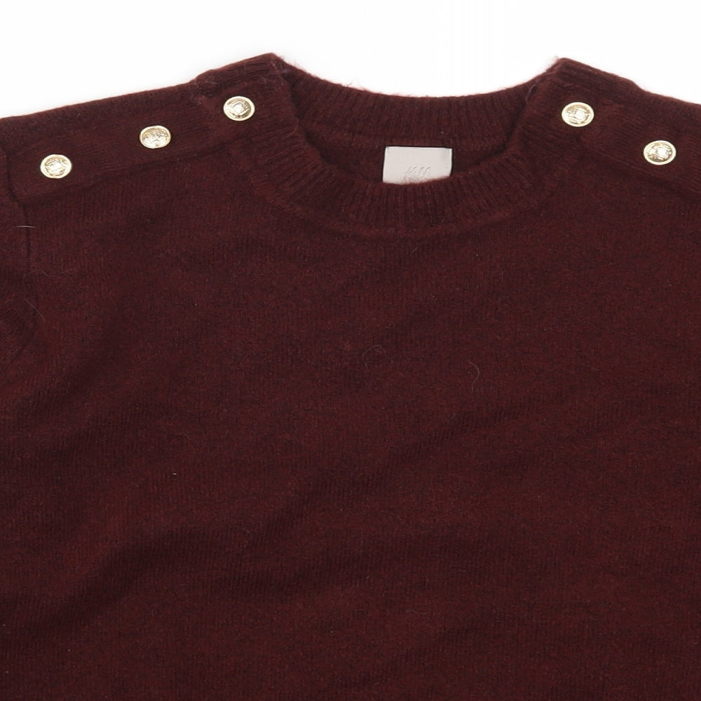 H&M Womens Red   Pullover Jumper Size S