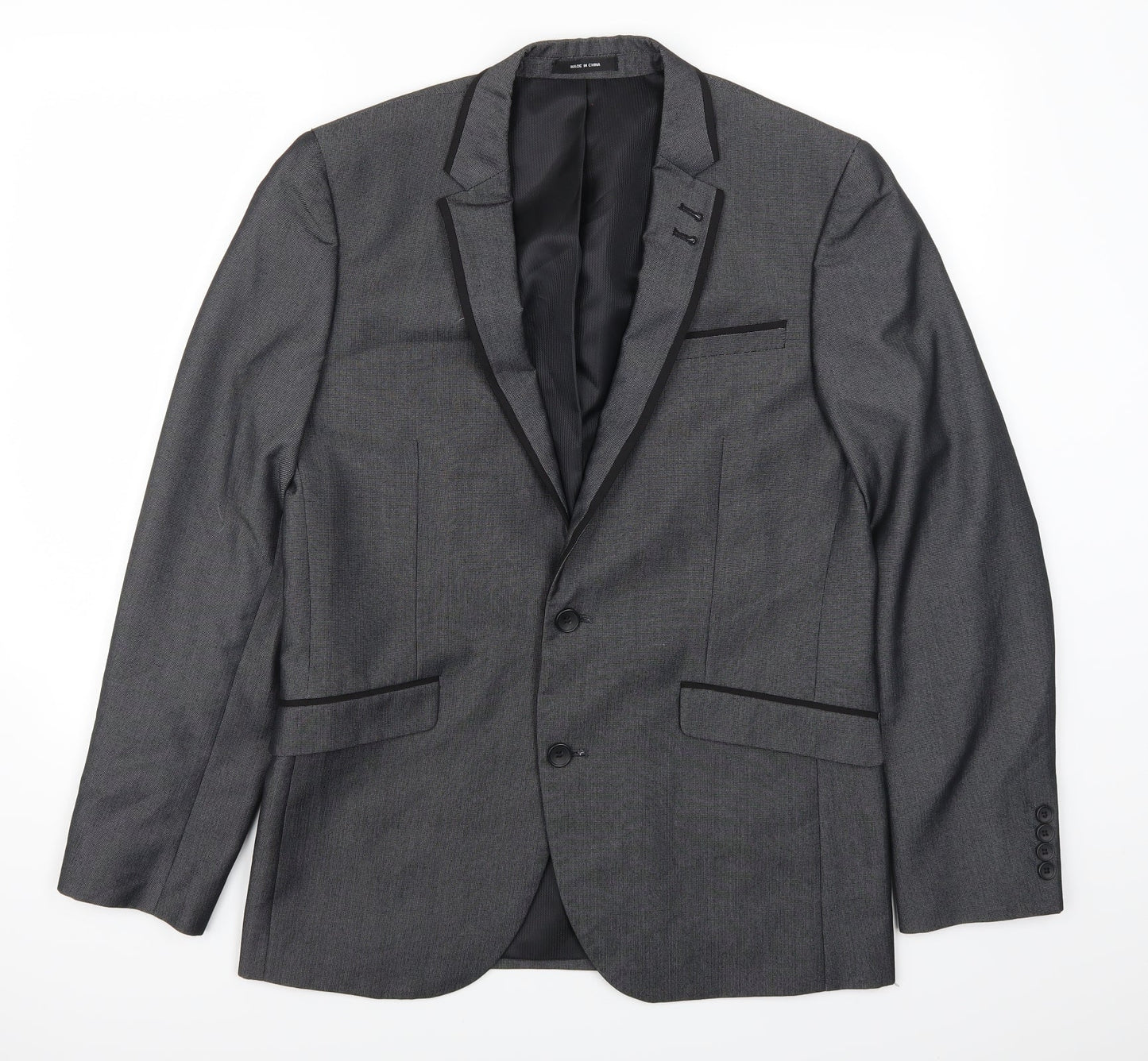 Mens UK Size 40 Cedar Wood State Regular Grey Suit Jacket