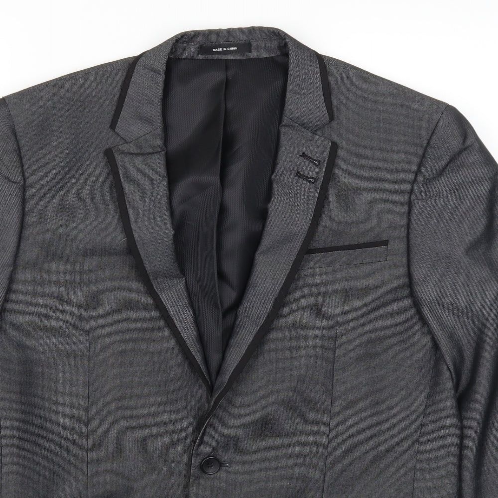Mens UK Size 40 Cedar Wood State Regular Grey Suit Jacket