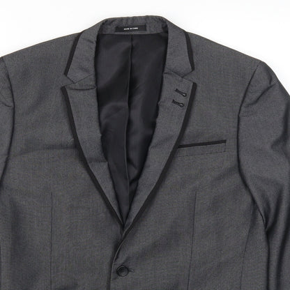 Mens UK Size 40 Cedar Wood State Regular Grey Suit Jacket