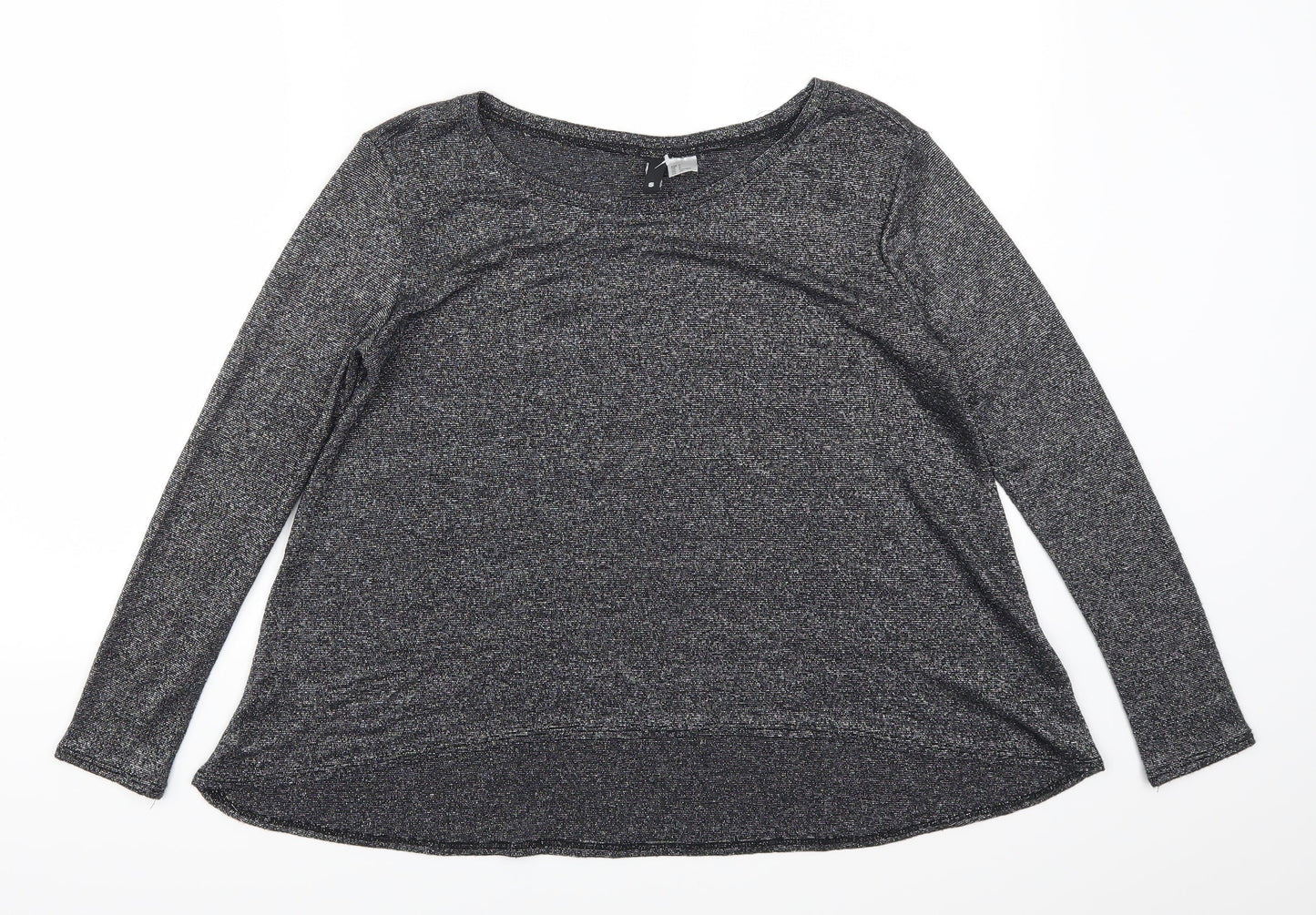 Womens UK Size S H&M Grey Basic T-Shirt