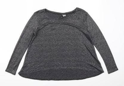 Womens UK Size S H&M Grey Basic T-Shirt