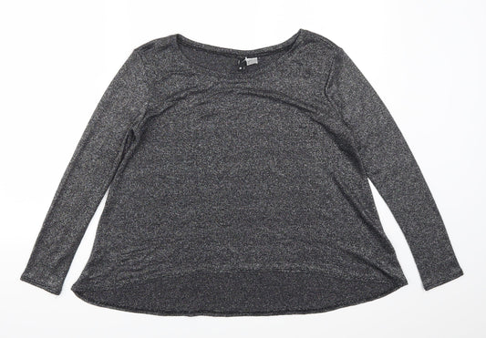 Womens UK Size S H&M Grey Basic T-Shirt