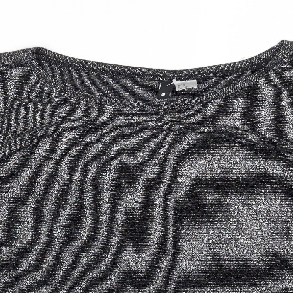 Womens UK Size S H&M Grey Basic T-Shirt