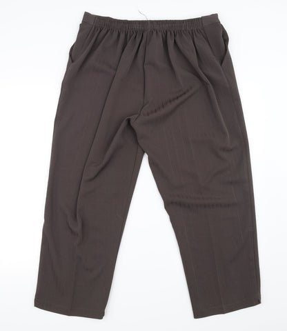 Womens UK Size 22 in Preworn Regular Fit  Brown Trousers