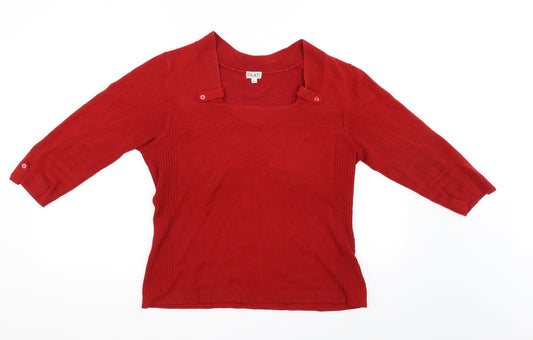 Filati Womens Red   Pullover Jumper Size L