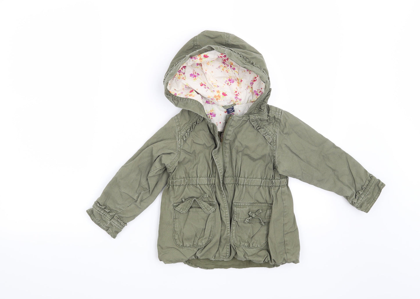 Gap Girls Green   Overcoat Coat Size 3 Years