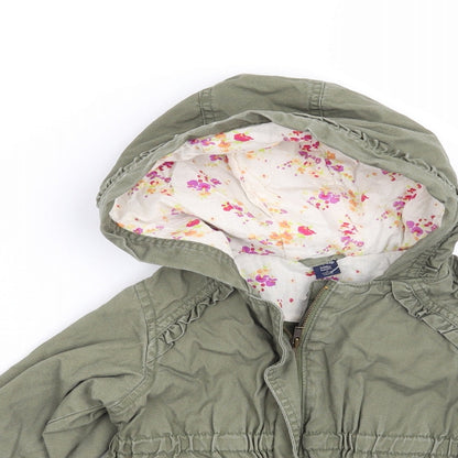 Gap Girls Green   Overcoat Coat Size 3 Years
