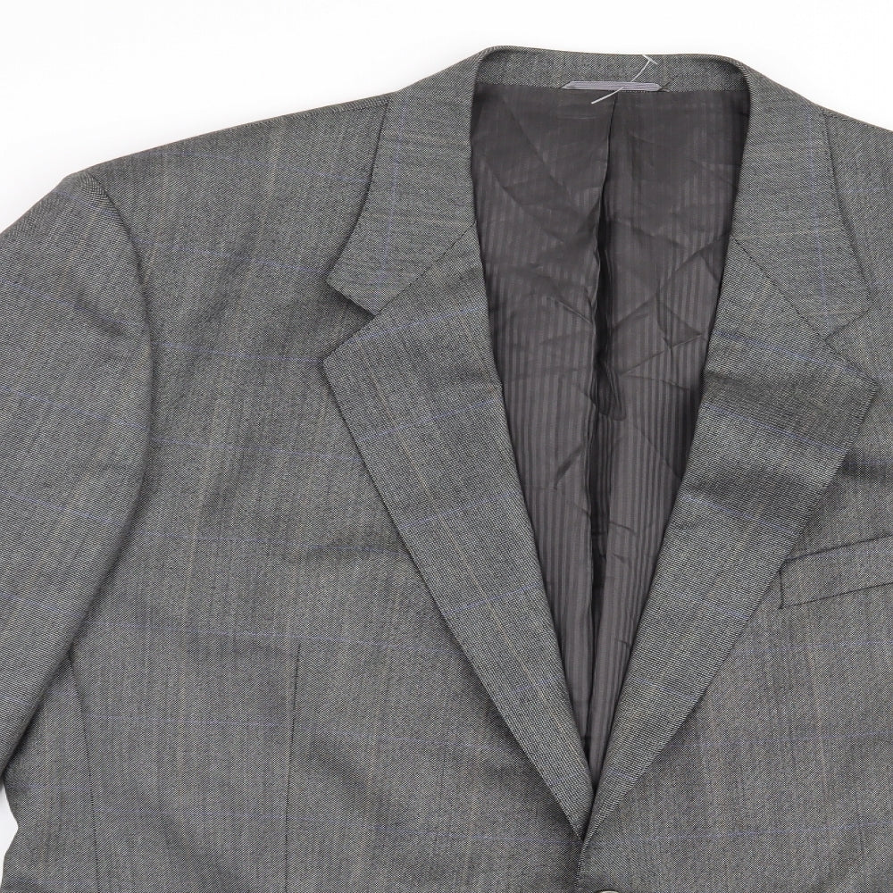 Mens UK Size M St Michael Regular Grey Suit Jacket