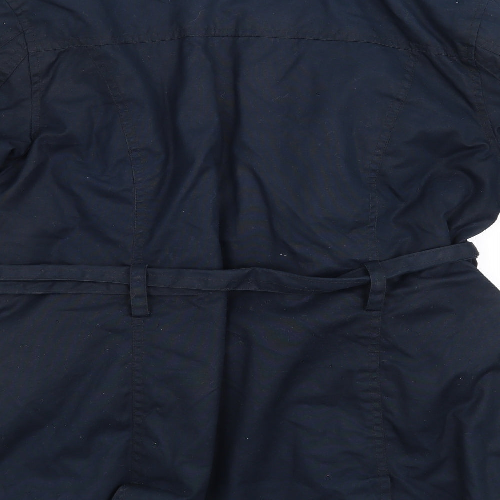 Marks and Spencer Womens Blue   Overcoat Coat Size 8