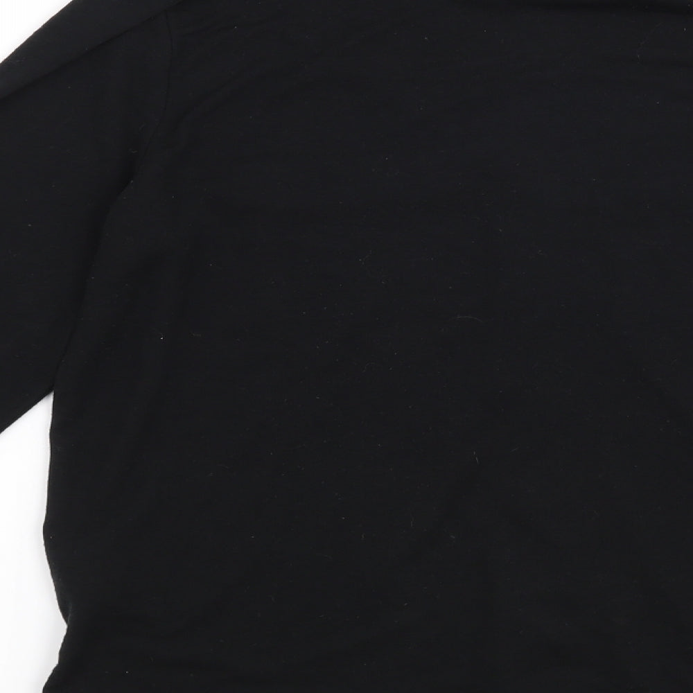 Womens UK Size 10 Kley Black Basic Button-Up