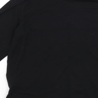 Womens UK Size 10 Kley Black Basic Button-Up
