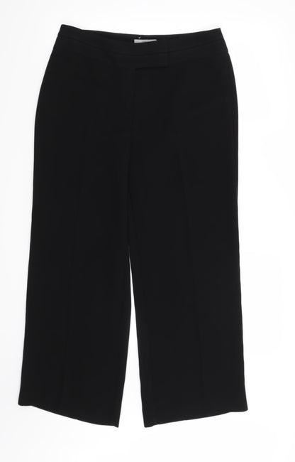 Womens UK Size 12 Marks and Spencer Regular Fit  Black Trousers