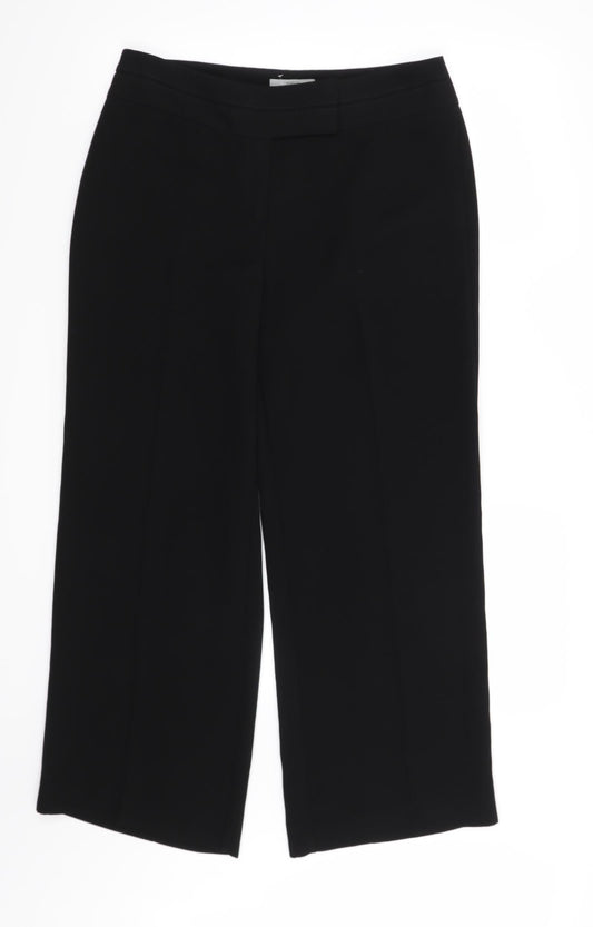 Womens UK Size 12 Marks and Spencer Regular Fit  Black Trousers