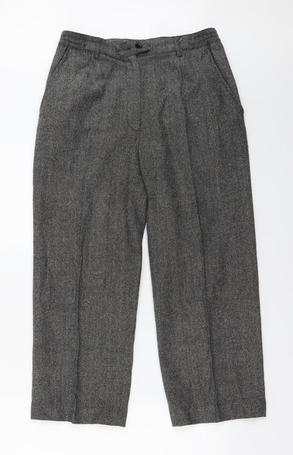 Womens UK Size 14 Oscar B Regular Fit  Black Trousers