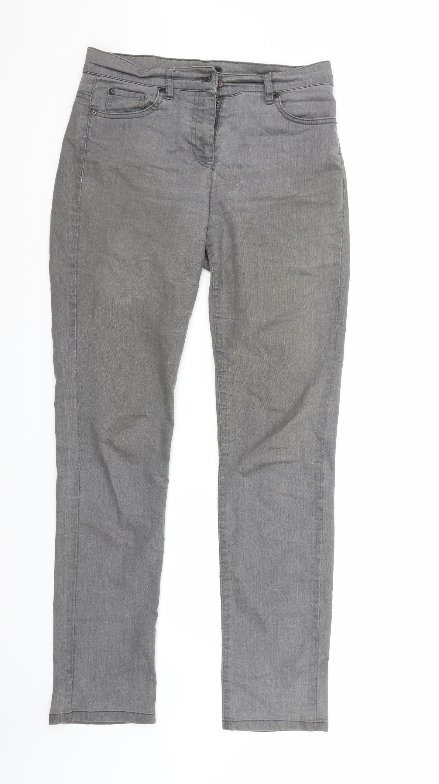 Caroll Womens Grey   Straight Jeans Size 10 L31 in
