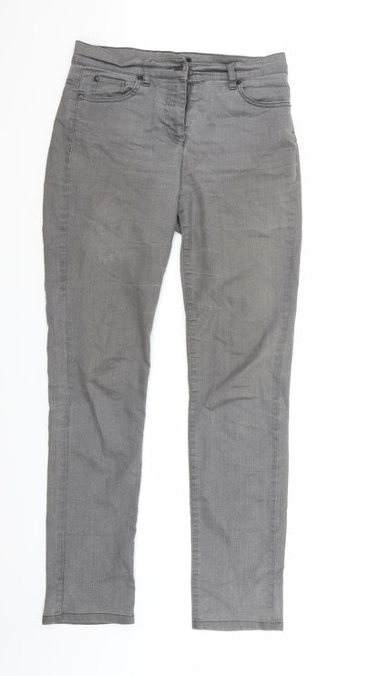 Caroll Womens Grey   Straight Jeans Size 10 L31 in