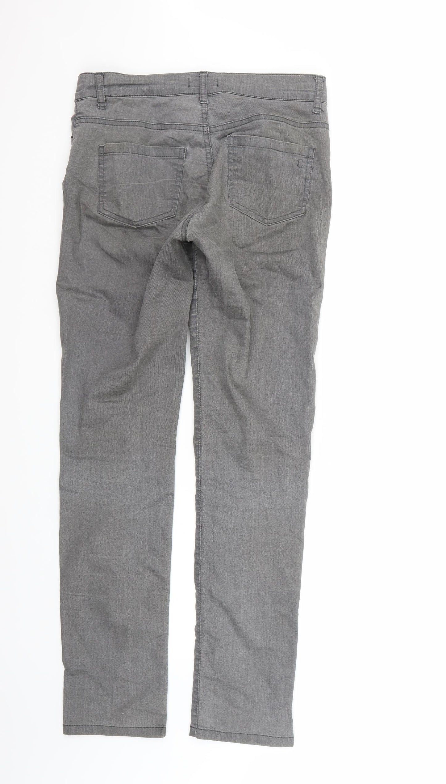 Caroll Womens Grey   Straight Jeans Size 10 L31 in
