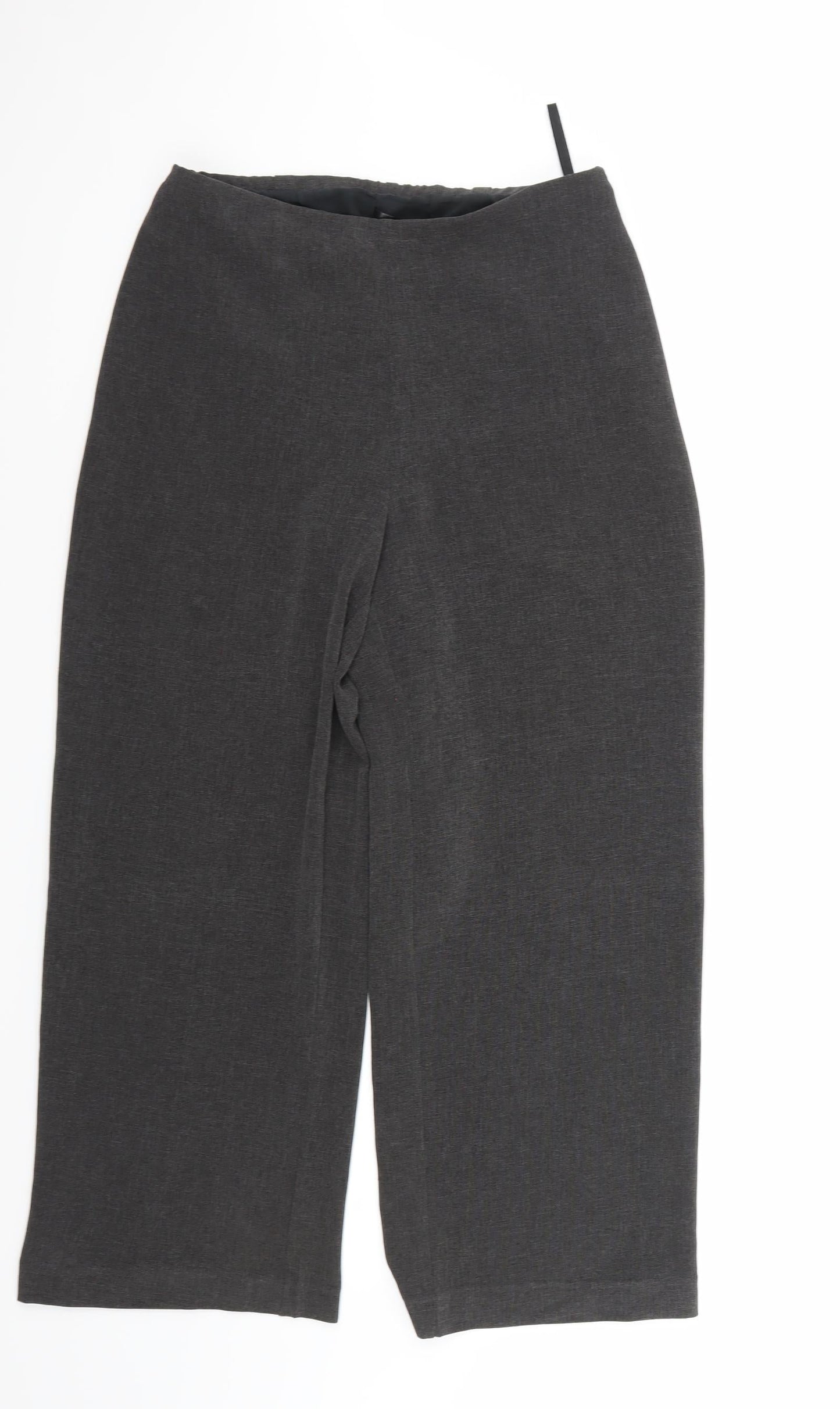 Womens UK Size 10 Marks and Spencer Regular Fit Cropped Grey Trousers
