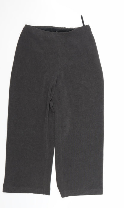 Womens UK Size 10 Marks and Spencer Regular Fit Cropped Grey Trousers