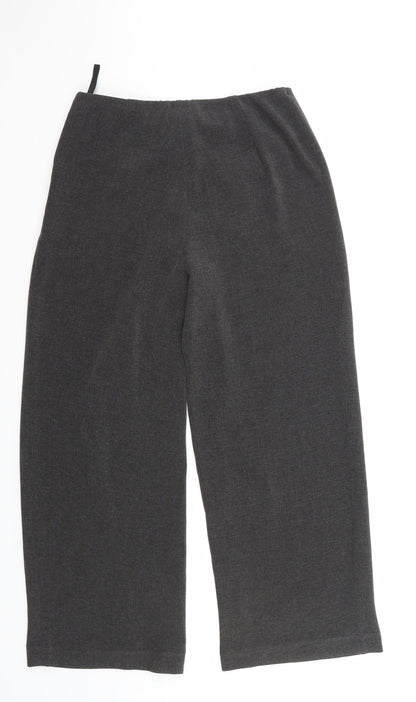 Womens UK Size 10 Marks and Spencer Regular Fit Cropped Grey Trousers