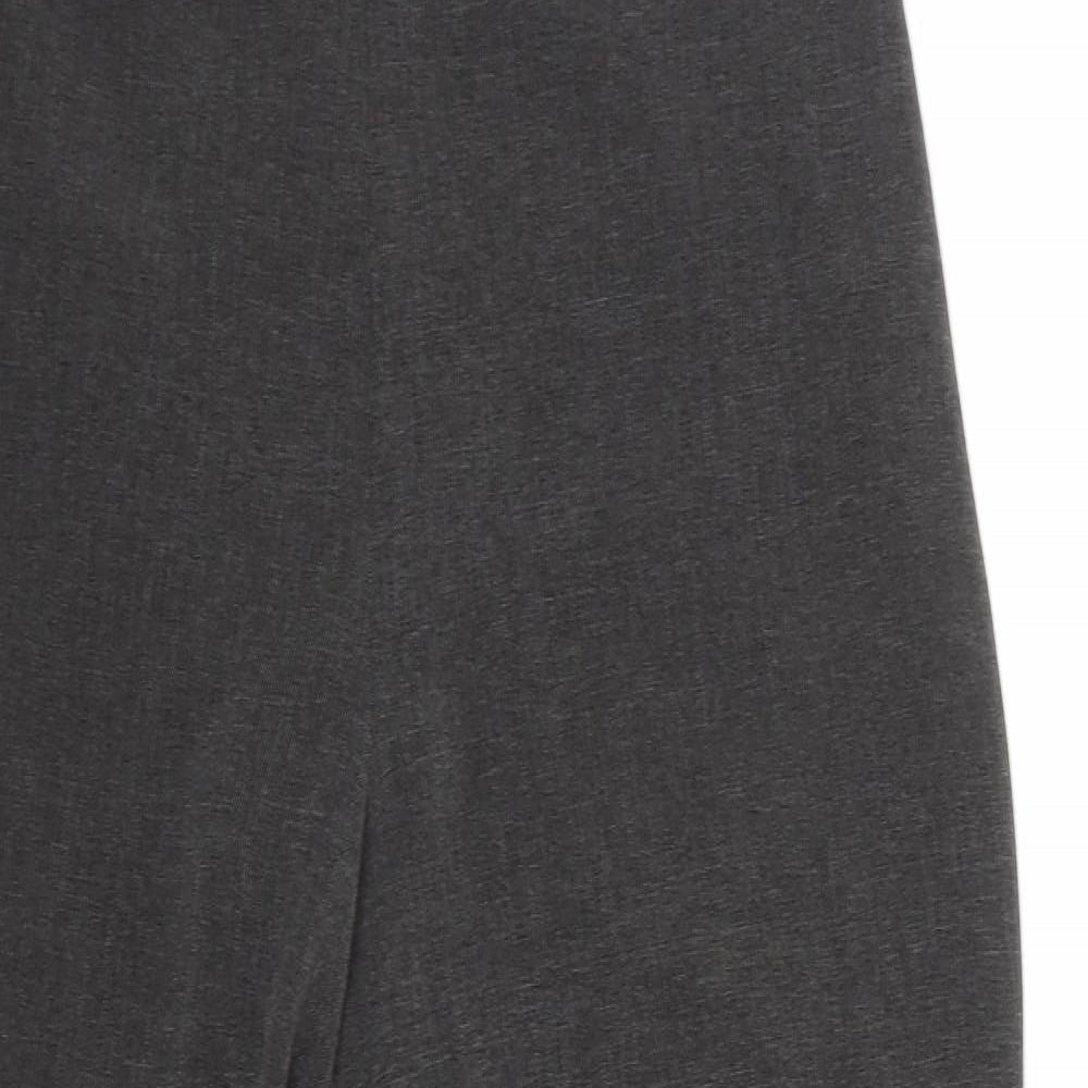 Womens UK Size 10 Marks and Spencer Regular Fit Cropped Grey Trousers