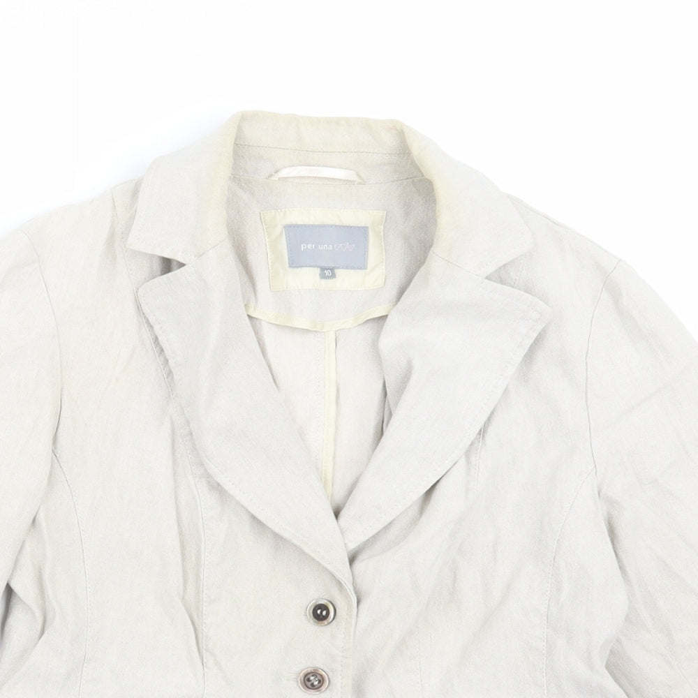 Womens UK Size 10 Per una Beige Jacket
