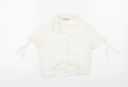 Artigi  Girls White   Basic Button-Up Size 8 Years