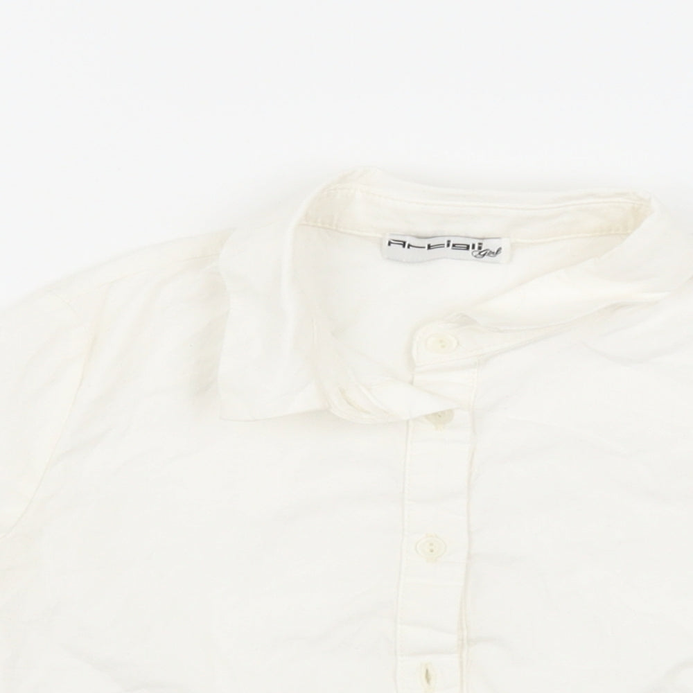 Artigi  Girls White   Basic Button-Up Size 8 Years