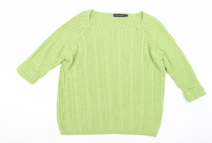 Just Elegance Womens Green   Pullover Jumper Size L