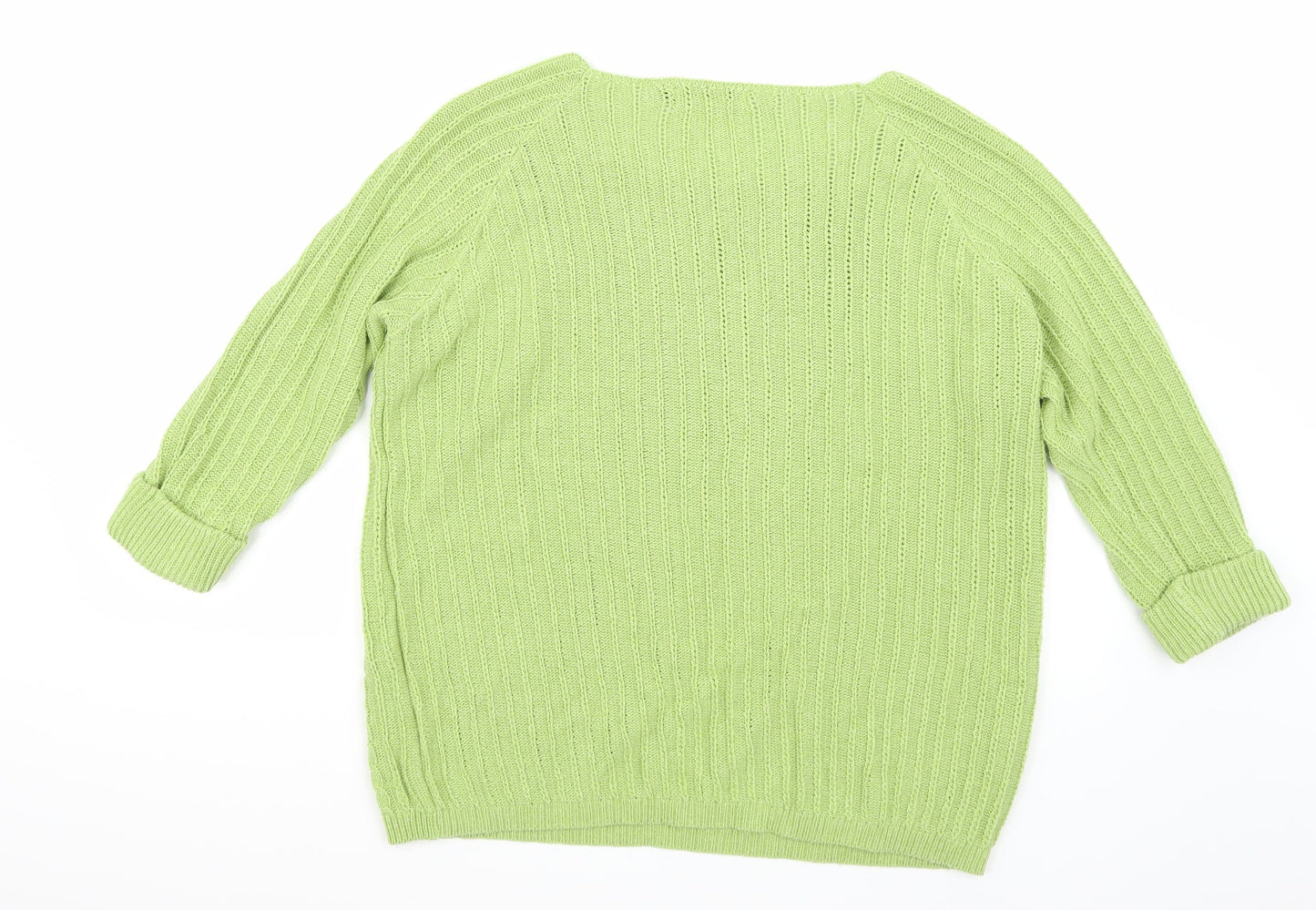 Just Elegance Womens Green   Pullover Jumper Size L
