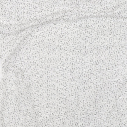 Red Herring Mens White Geometric   Dress Shirt Size 42
